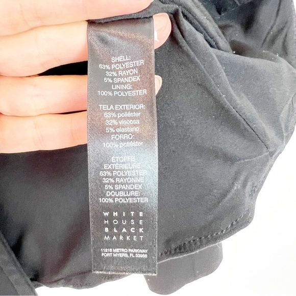 WHITE HOUSE BLACK MARKET PONTE KNIT VERSATILE BLACK BLAZER JACKET WOMENS SZ 2 - Picture 3 of 6